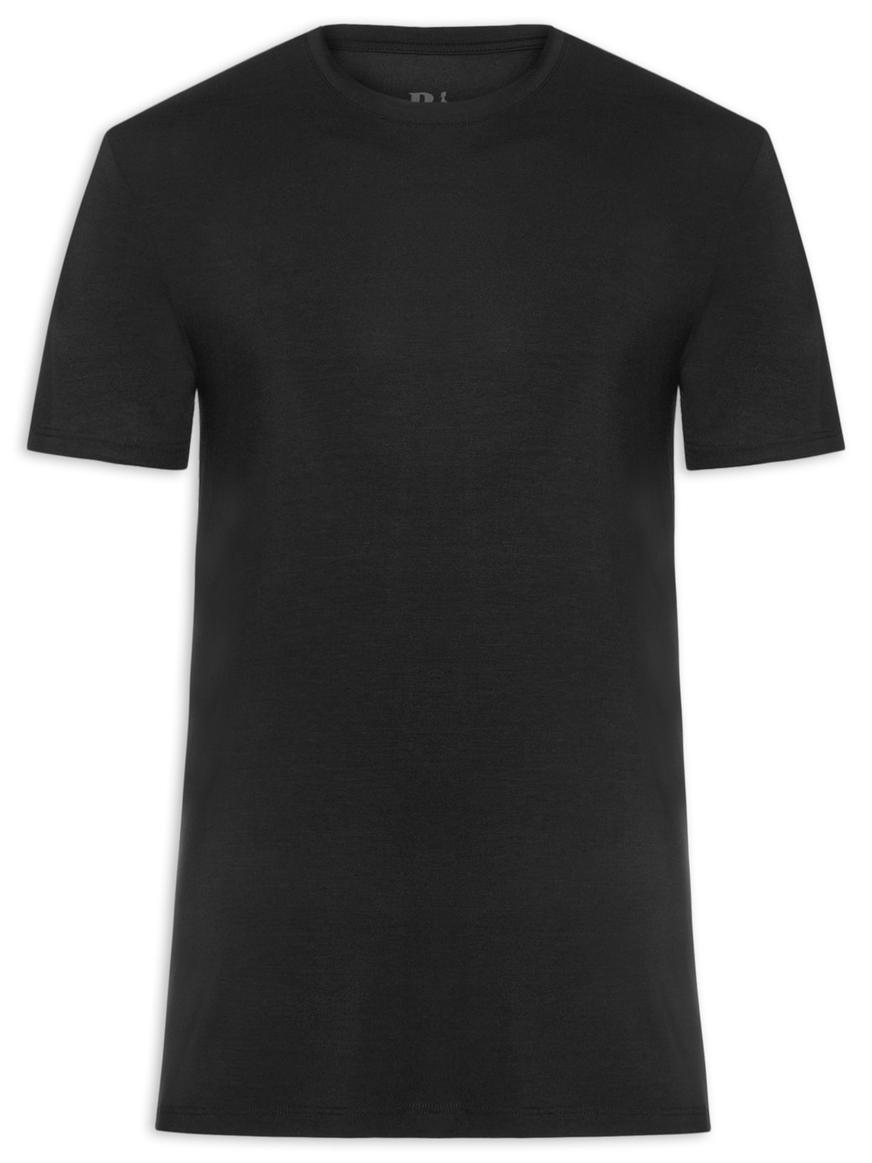 Camiseta Masculina Slim Modal Color - Preto