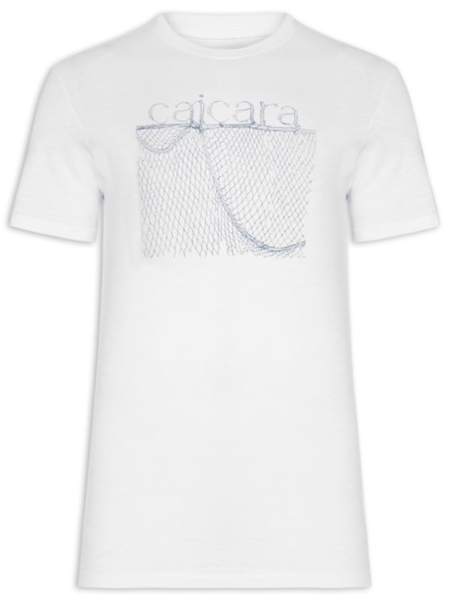 Camiseta Masculina Slim Organic Caiçara Rede - Branco