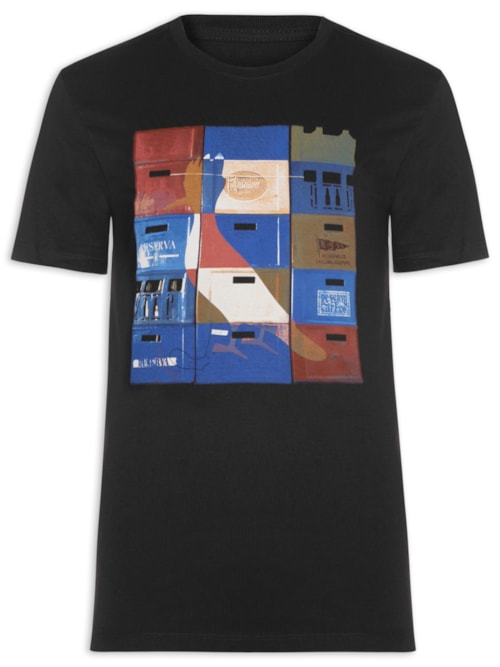Camiseta Masculina Slim Pica Pau - Preto