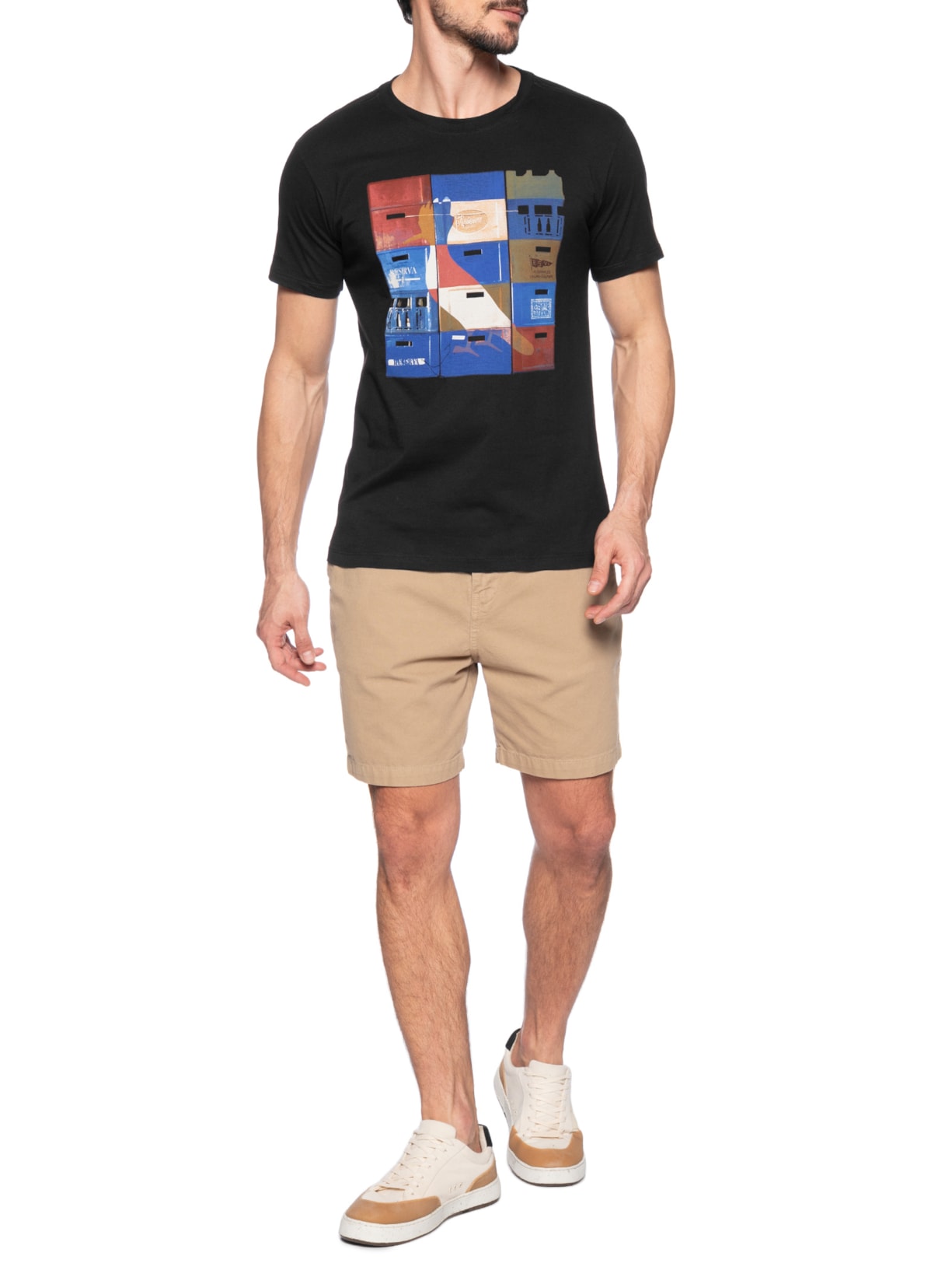 Camiseta Masculina Slim Pica Pau Preto  Reserva