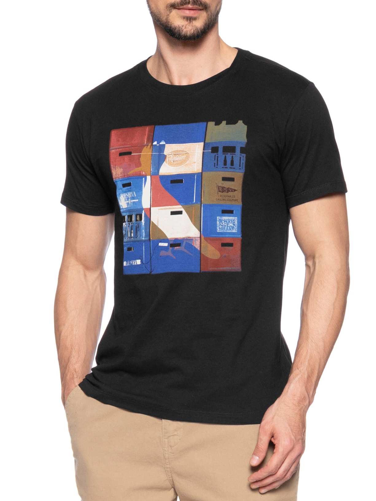 Camiseta Masculina Slim Pica Pau Preto  Reserva