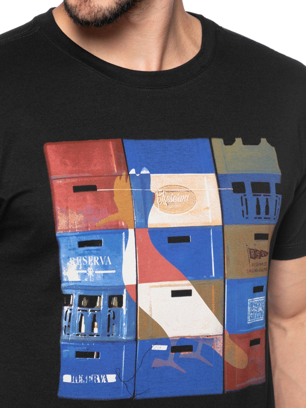 Camiseta Masculina Slim Pica Pau Preto  Reserva