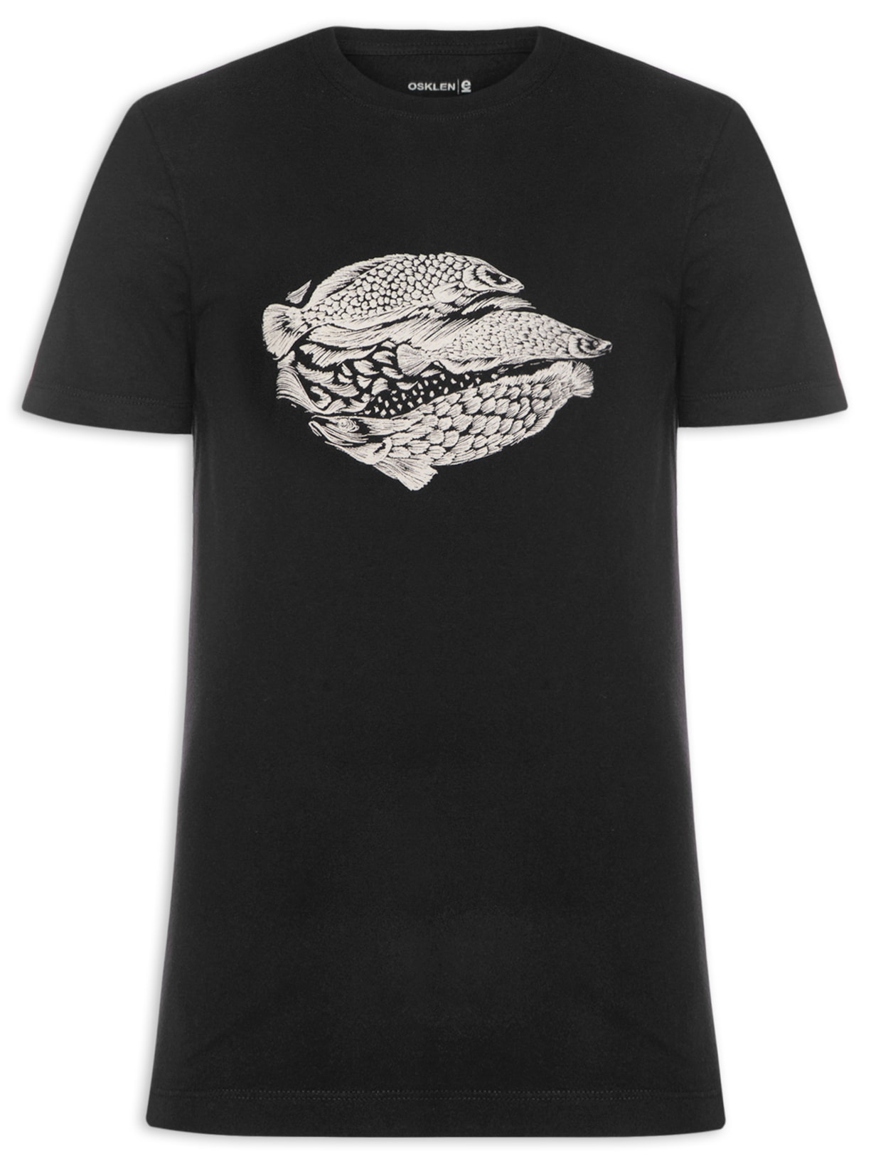 Camiseta Masculina Slim Pirarucu Regenerate Life Preto Osklen