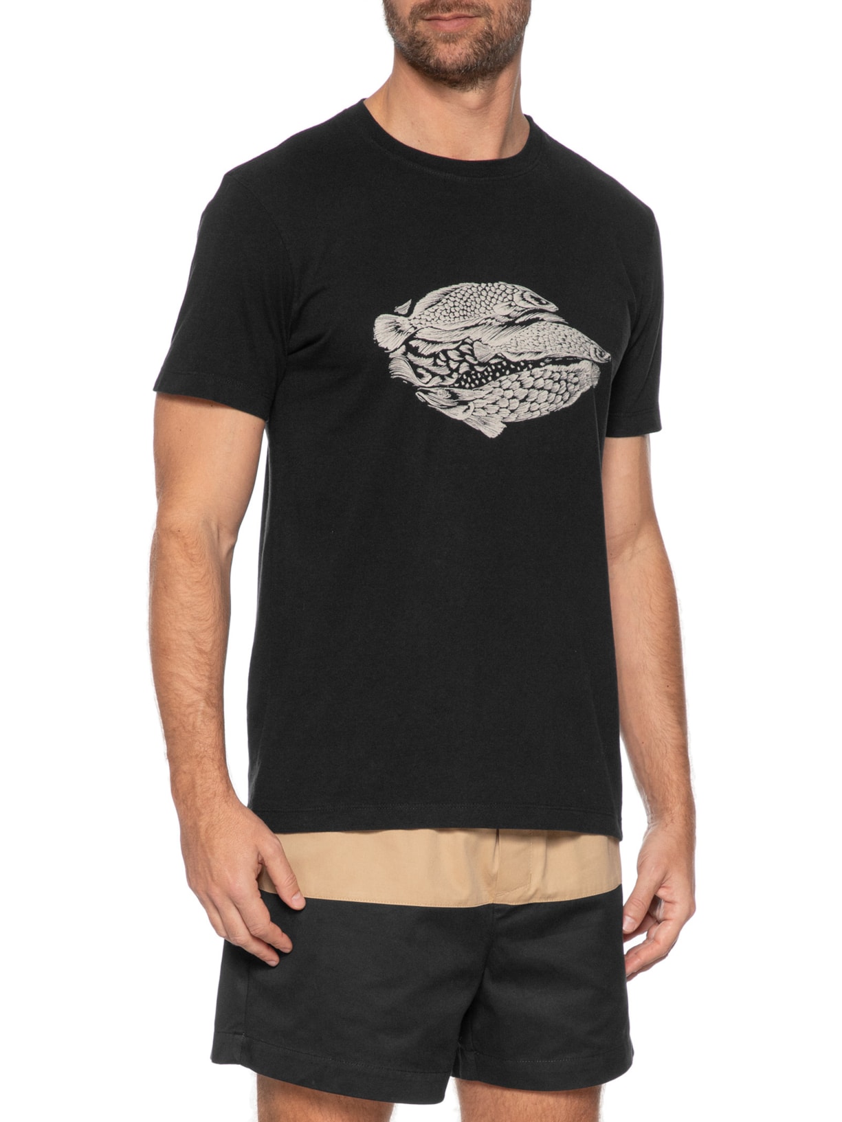 Camiseta Masculina Slim Pirarucu Regenerate Life Preto Osklen