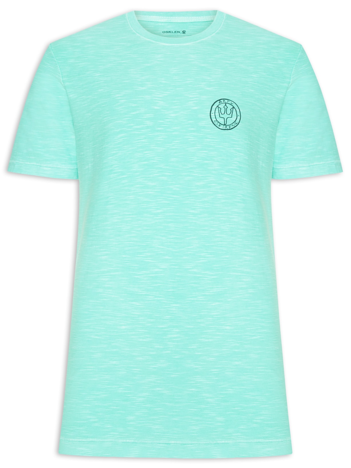 Camiseta Masculina Slim Rough Handmade Manga Curta - Verde