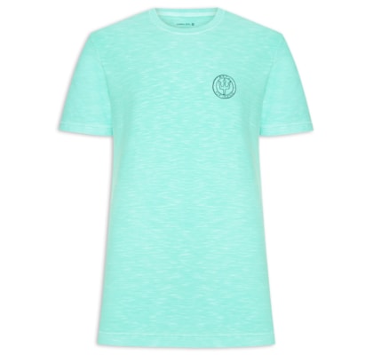 Camiseta Masculina Slim Rough Handmade Manga Curta - Verde