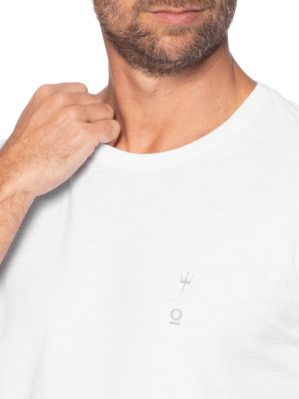 Camiseta Masculina Slim Rough Shaped By Mc Branco Osklen