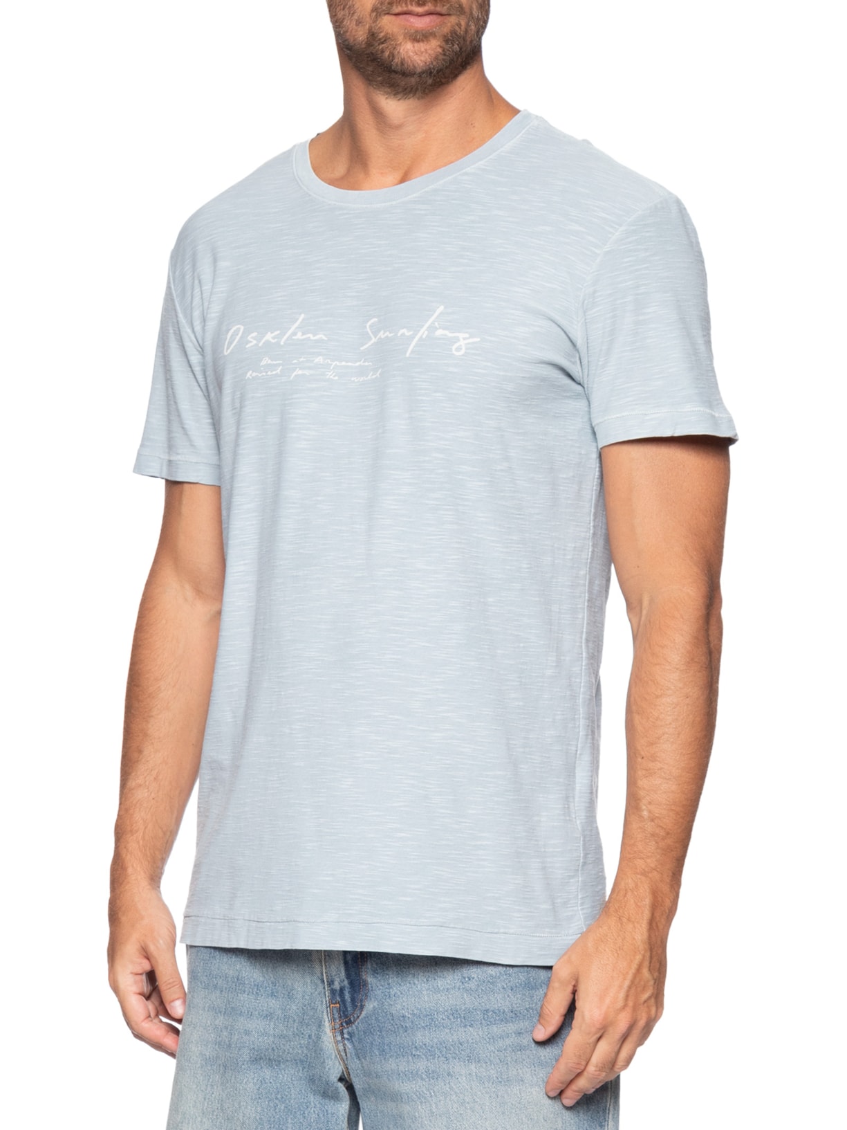 Camiseta Masculina Slim Rough Surfing Arpoador -Azul Osklen