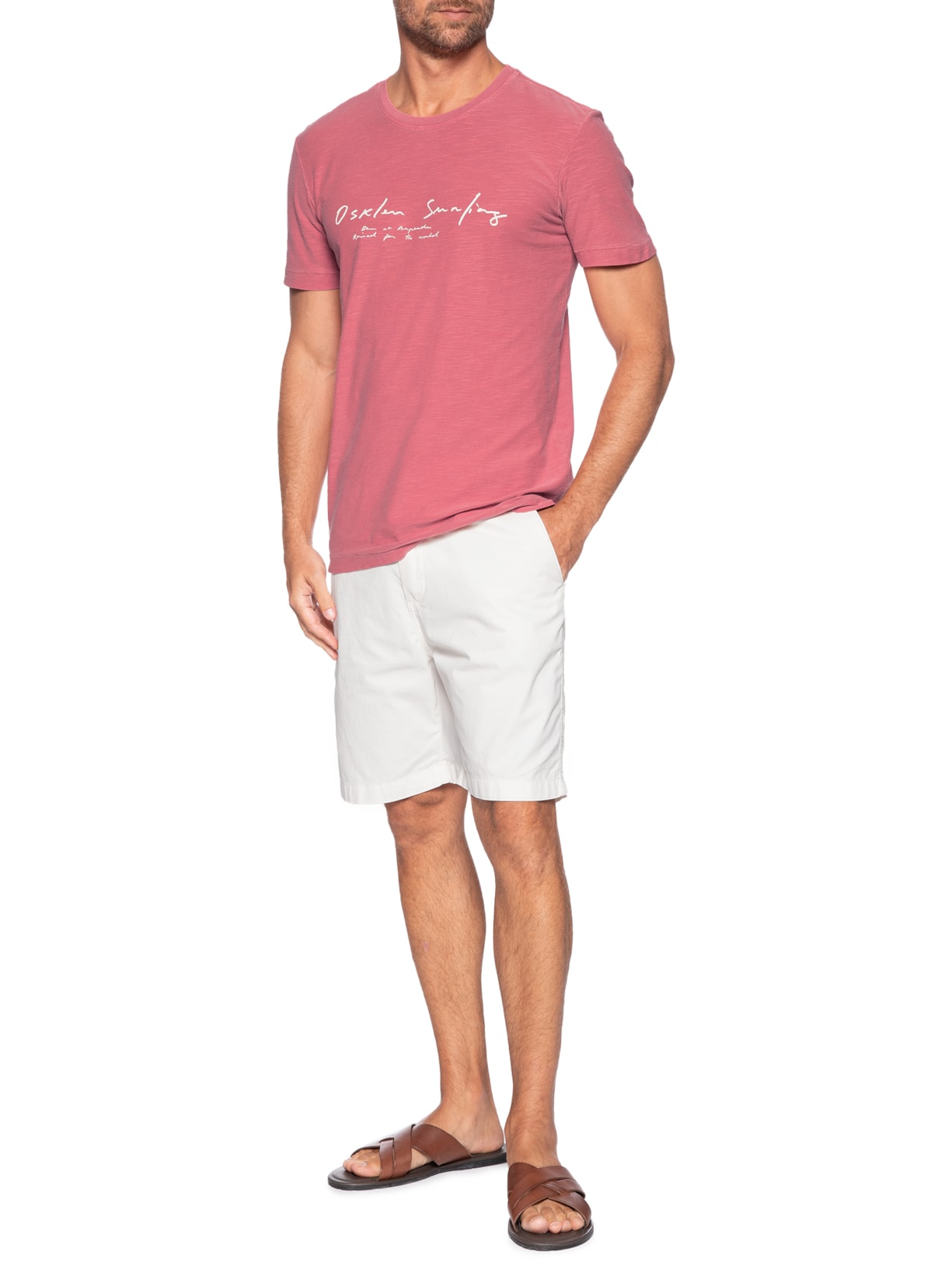 Camiseta Masculina Slim Rough Surfing Arpoador Vermelho Osklen