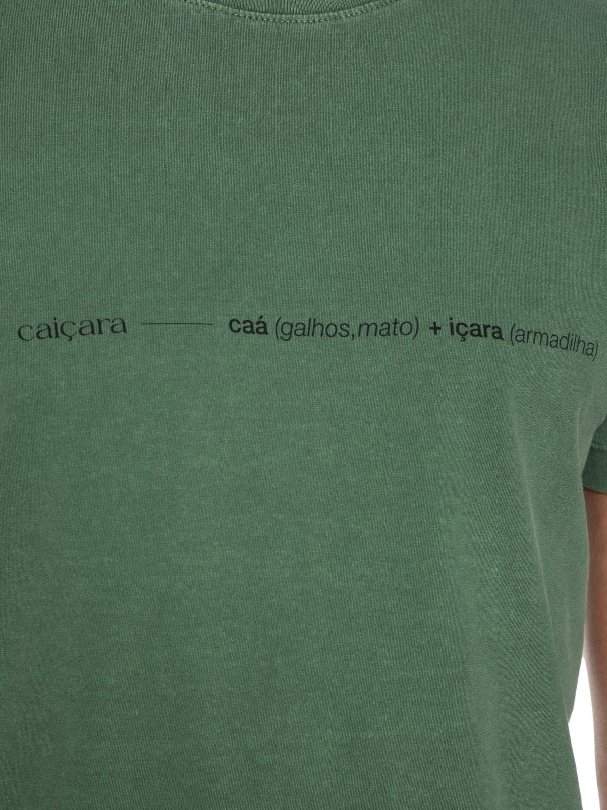 Camiseta Masculina Slim Stone Caiçara Manga Curta Verde Osklen