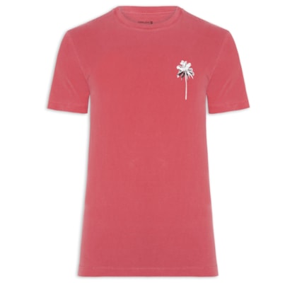Camiseta Masculina Slim Stone Coqueiro - Vermelho