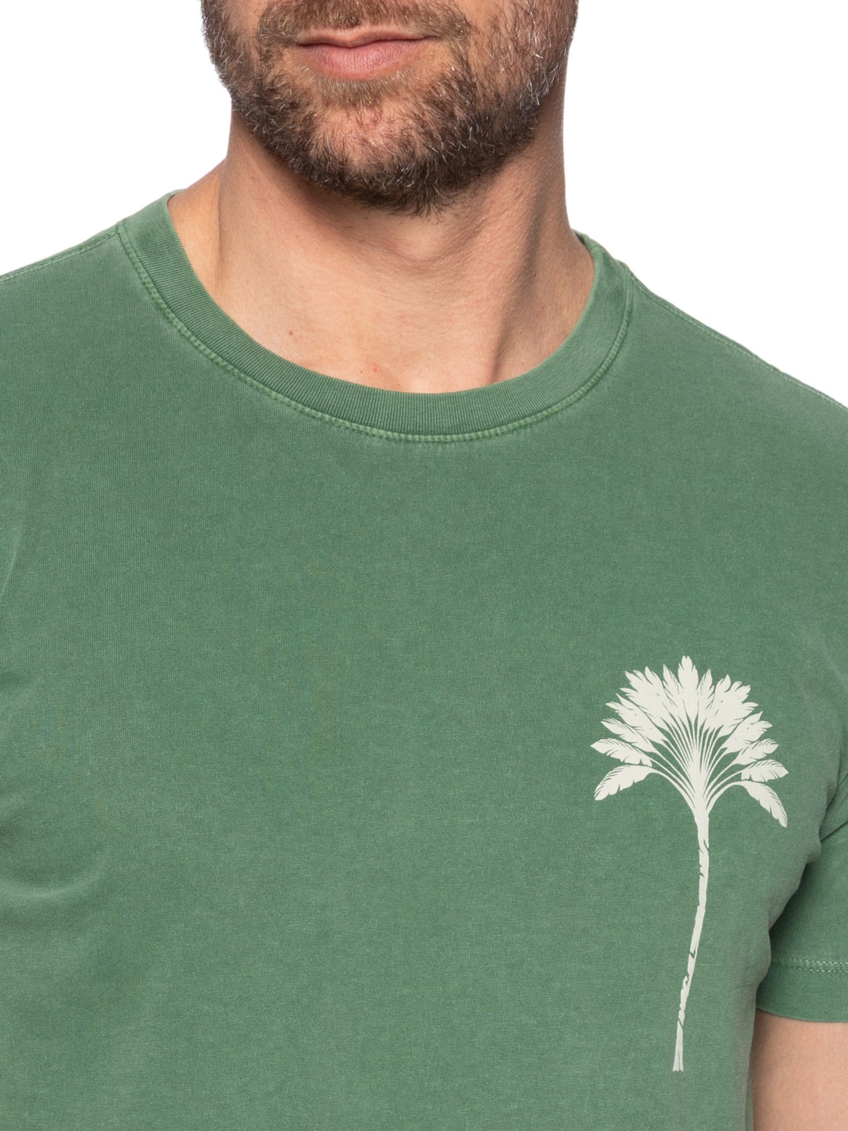 Camiseta Masculina Slim Stone Imperial Verde Osklen