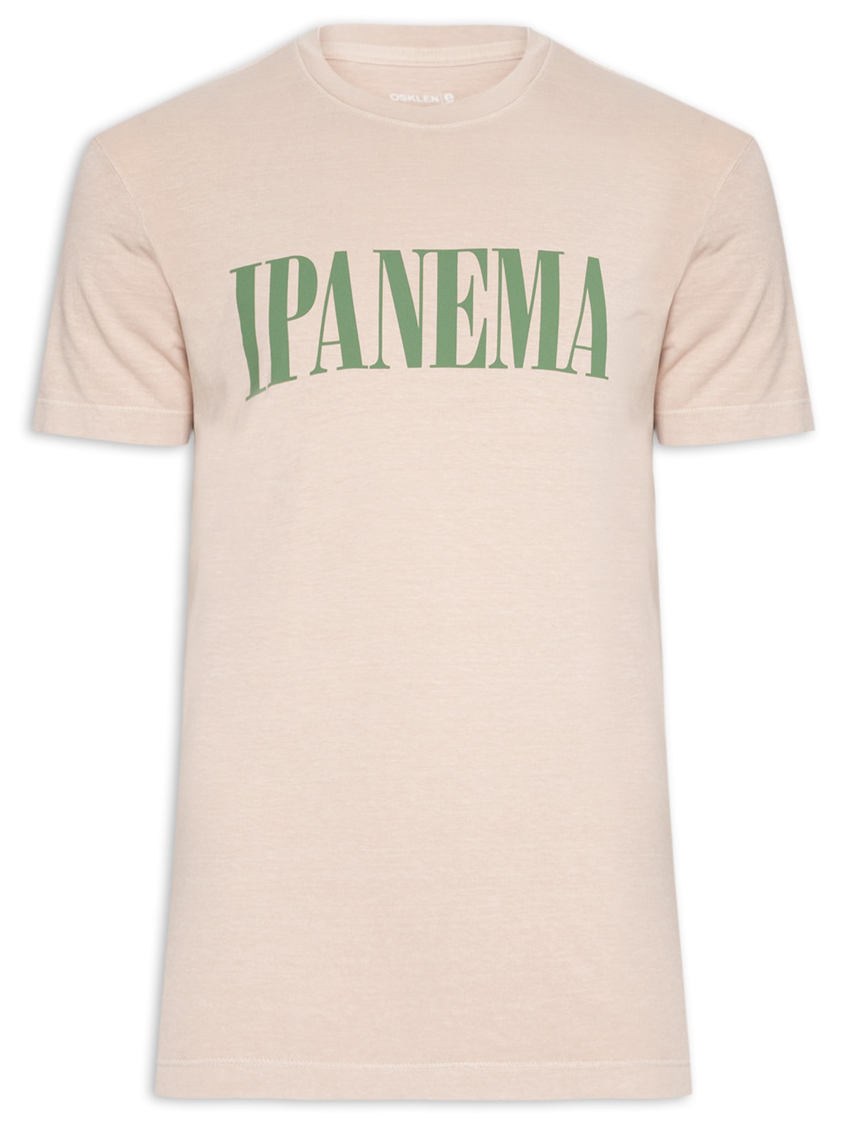 Camiseta Masculina Slim Stone Ipanema Serif Manga Curta Rosa Osklen
