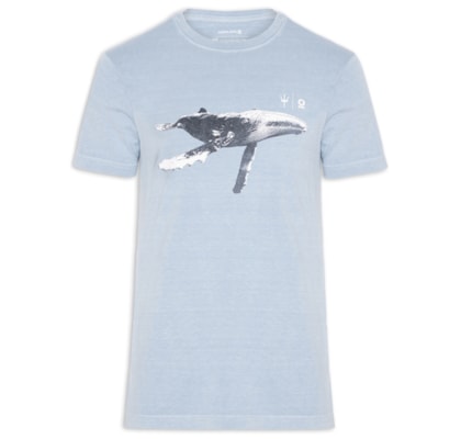 Camiseta Masculina Slim Stone Jubarte - Azul