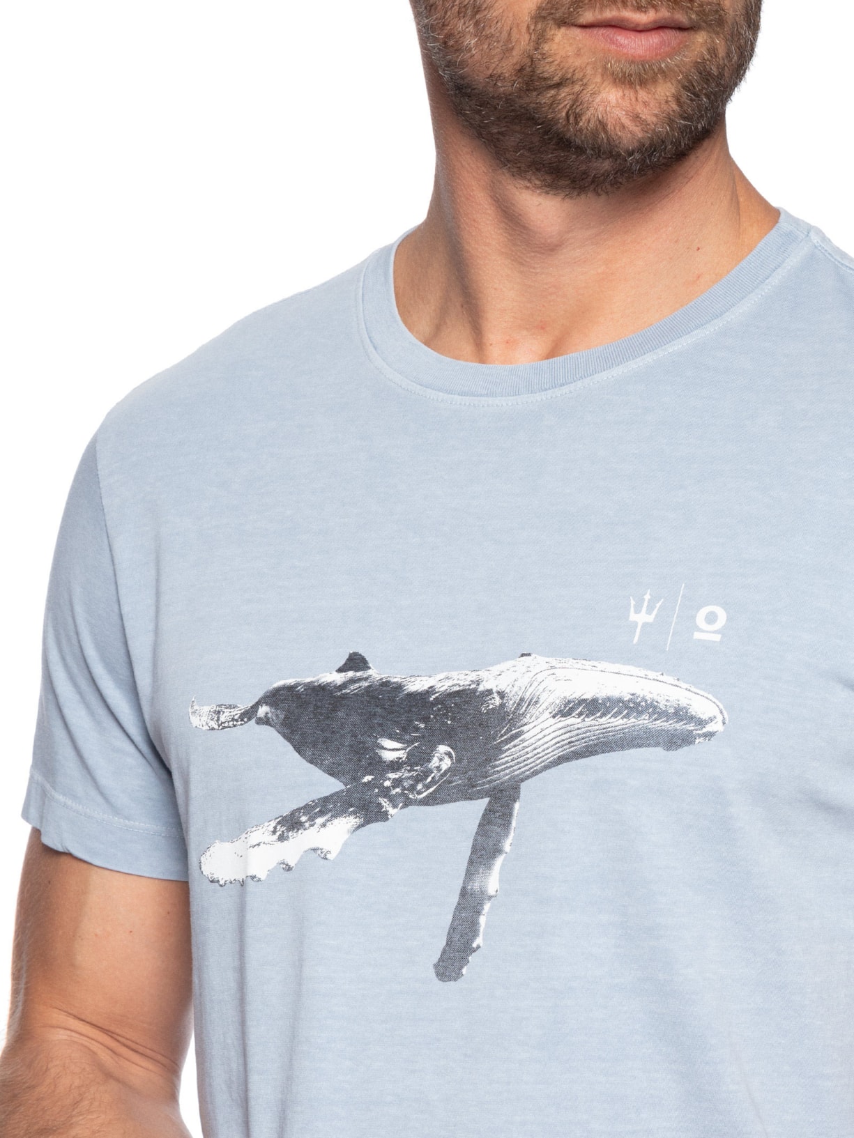 Camiseta Masculina Slim Stone Jubarte Azul Osklen