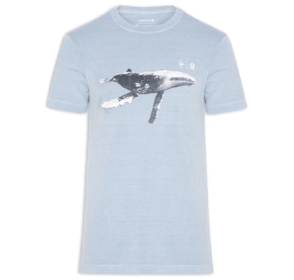 Camiseta Masculina Slim Stone Jubarte - Azul