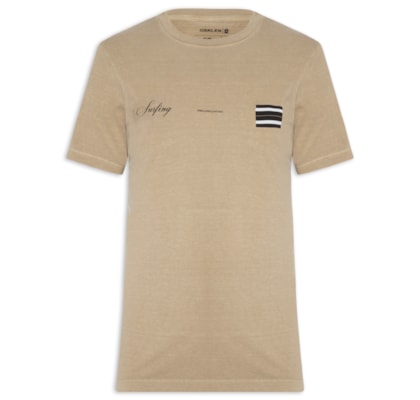 Camiseta Masculina Slim Stone Surfing Cursive – Bege