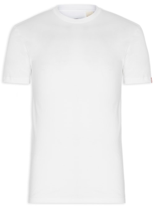 Camiseta Masculina Slim Tab Tee - Branco