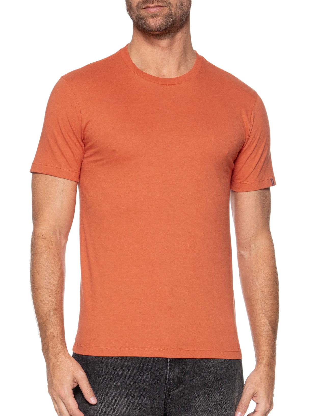 Camiseta Masculina Slim Tab Tee Laranja Levi's