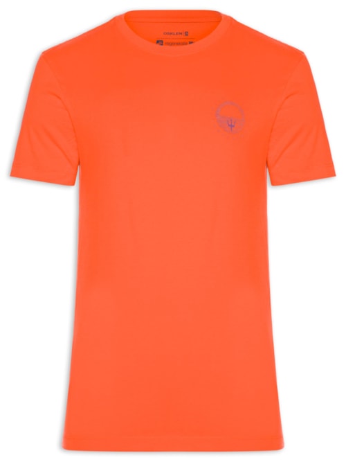 Camiseta Masculina Slim Vintage Climbing Manga Curta - Laranja