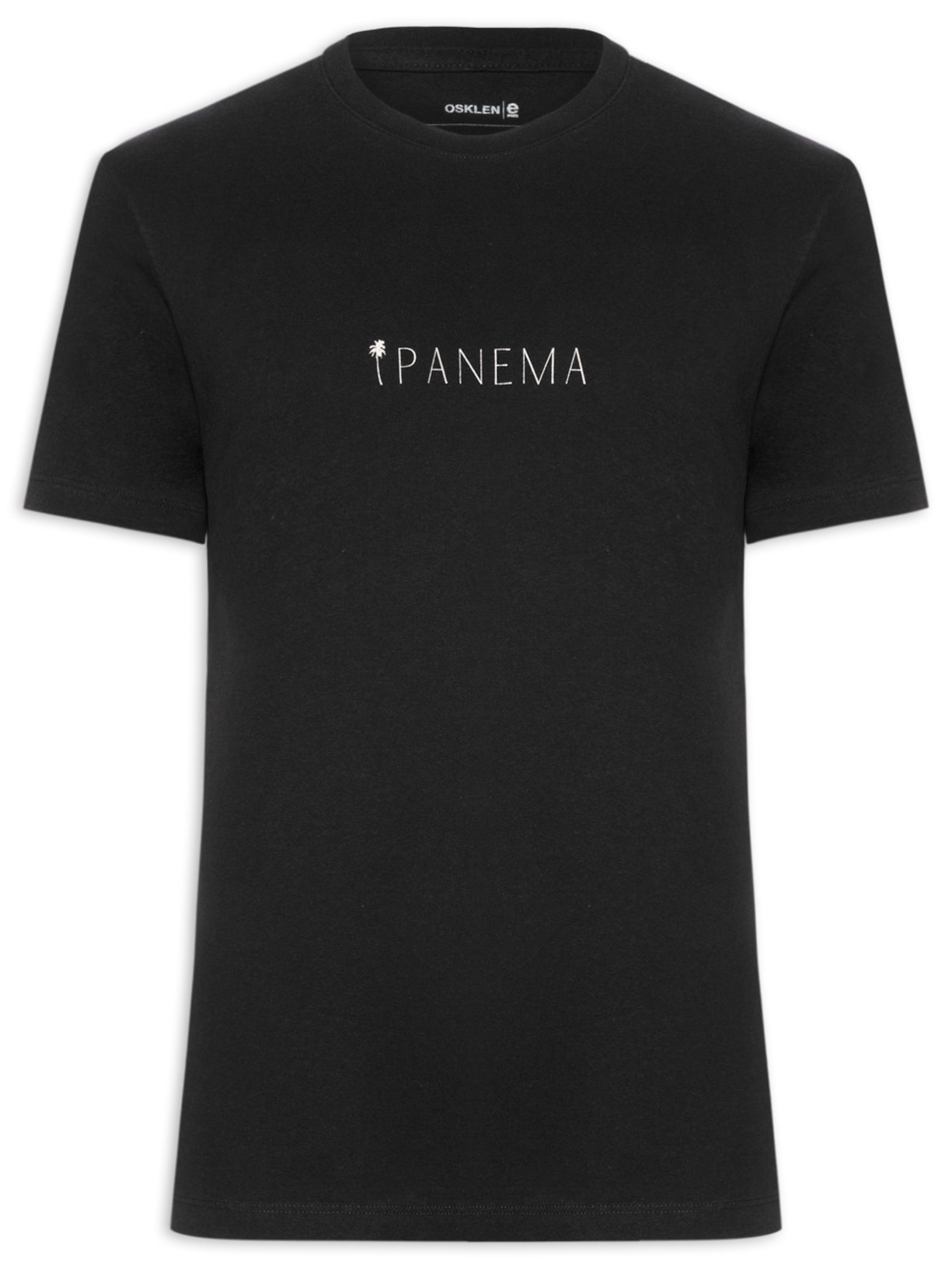 Camiseta Masculina Slim Vintage Ipanema Manga Curta - Preto