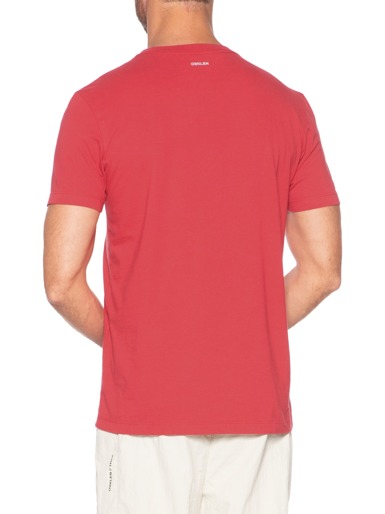 Camiseta Masculina Slim Vintage Ipanema Manga curta Vermelho Osklen