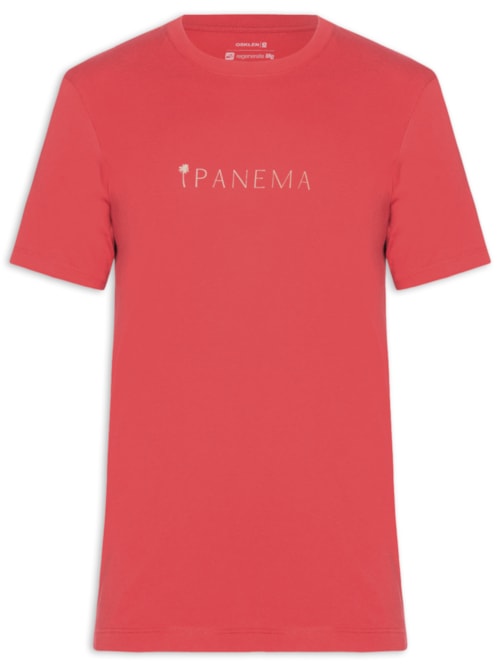 Camiseta Masculina Slim Vintage Ipanema Manga curta - Vermelho