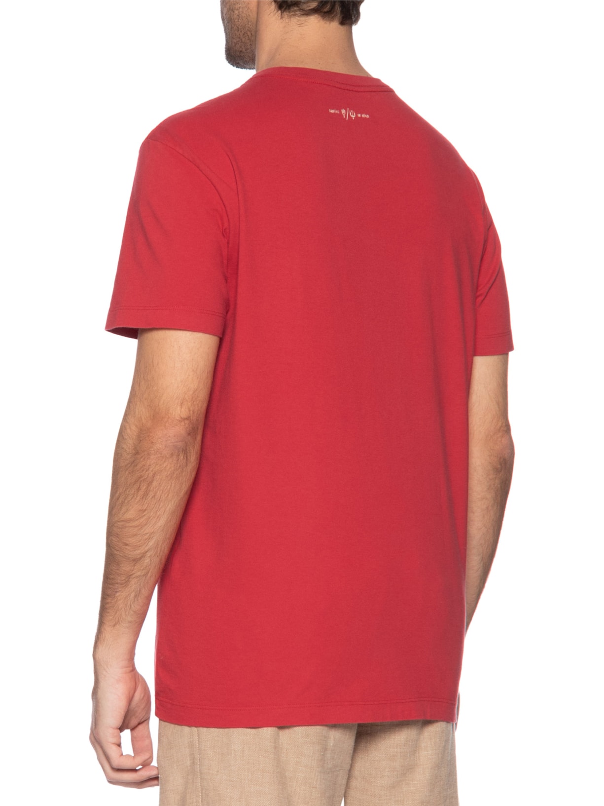 Camiseta Masculina Slim Vintage Kite Icons Manga Curta Vermelho Osklen