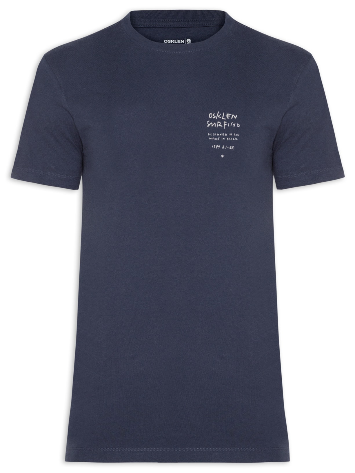 Camiseta Masculina Slim Vintage Surf Handwriting - Azul