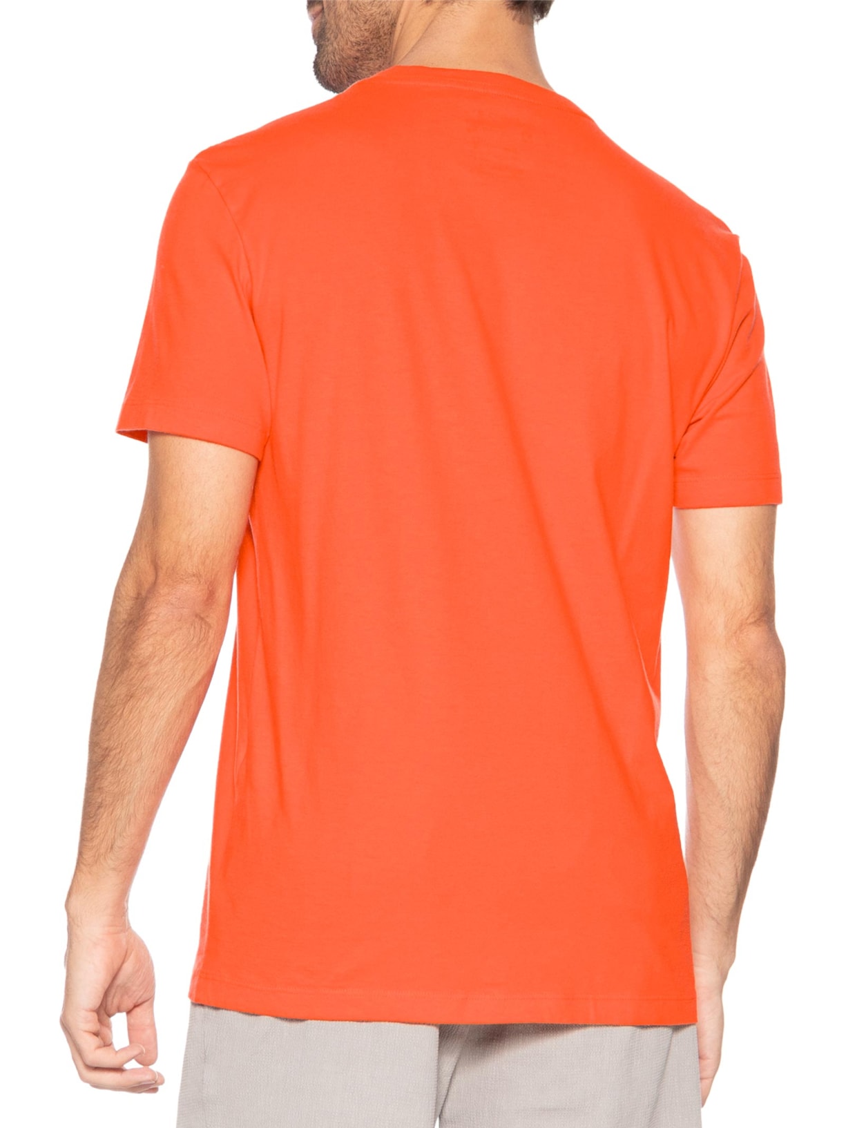 Camiseta Masculina Slim Vintage Surf Wax Manga Curta Laranja Osklen