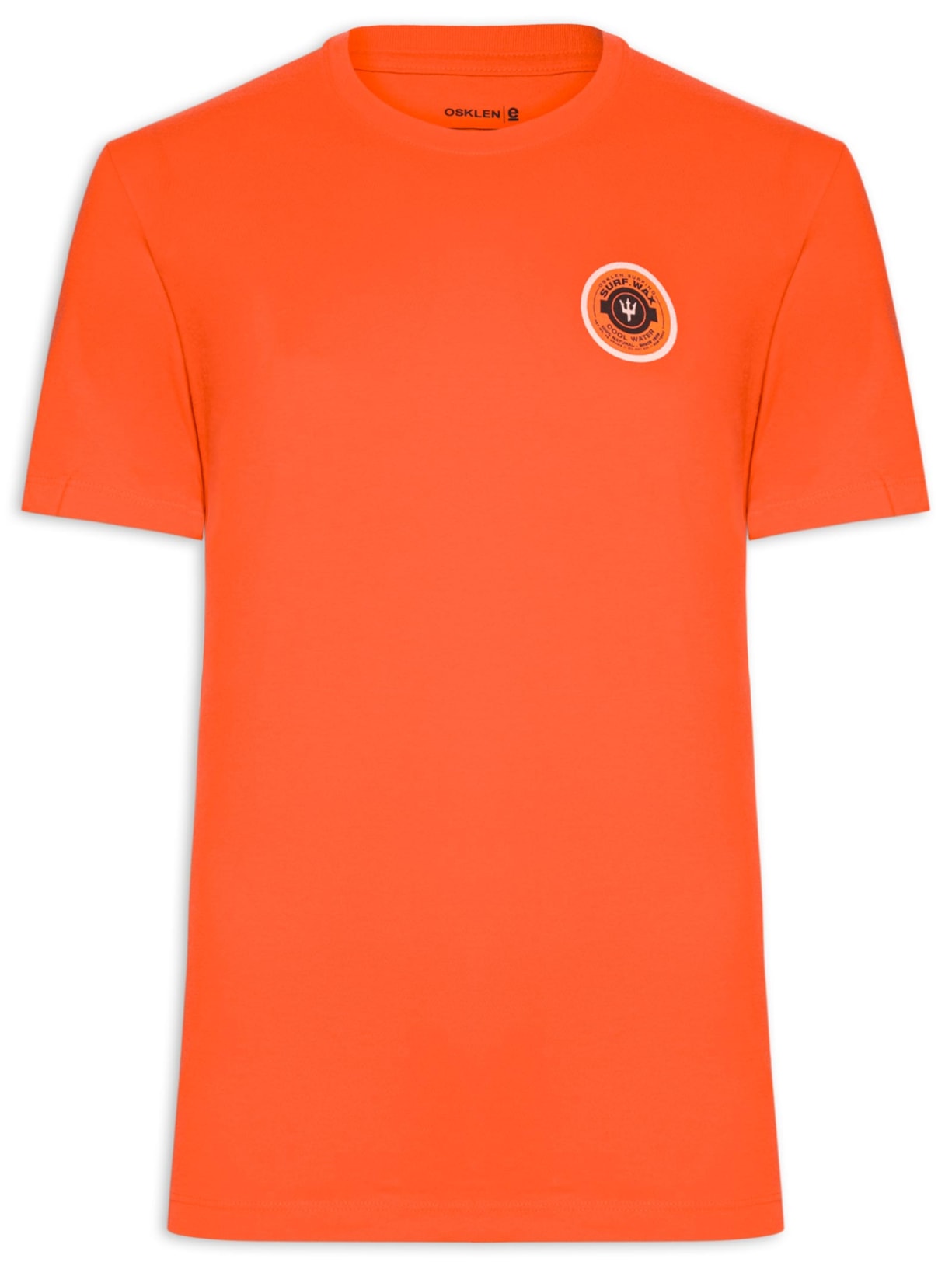 Camiseta Masculina Slim Vintage Surf Wax Manga Curta - Laranja