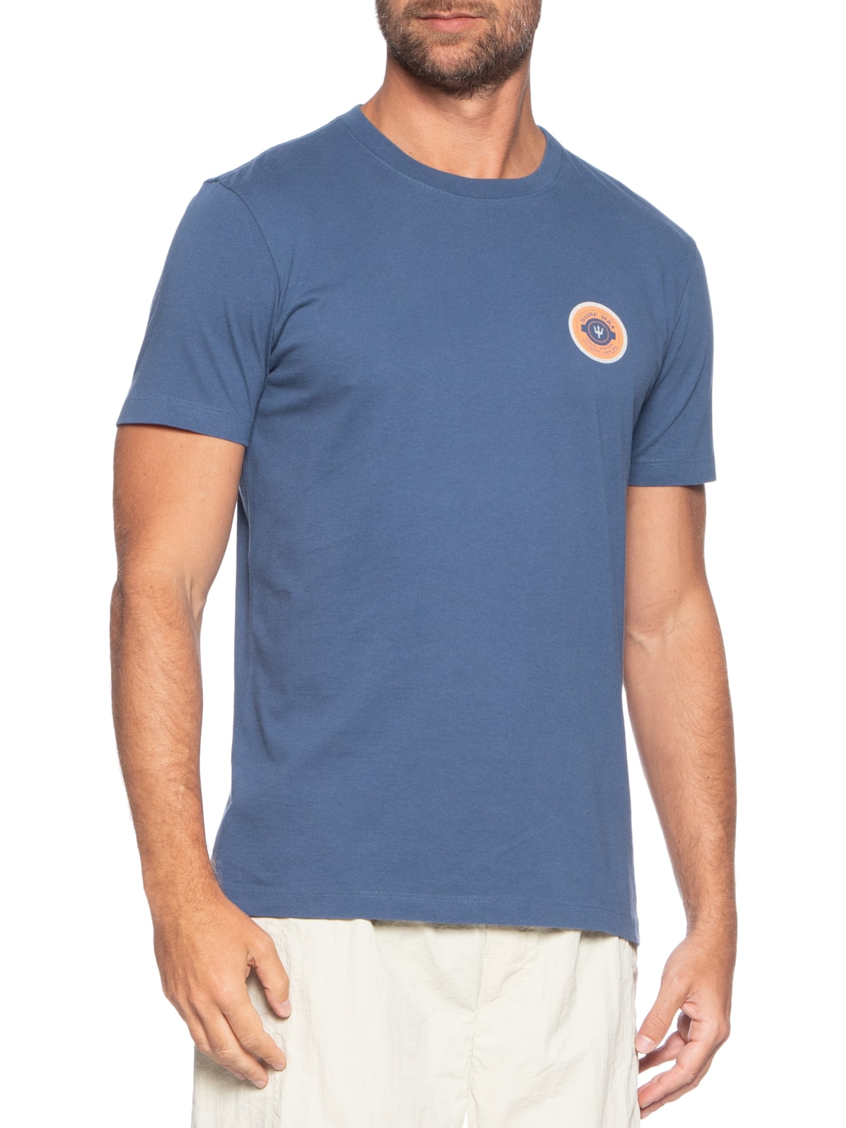 Camiseta Masculina Slim Vintage Surf Wax Mc Azul Osklen