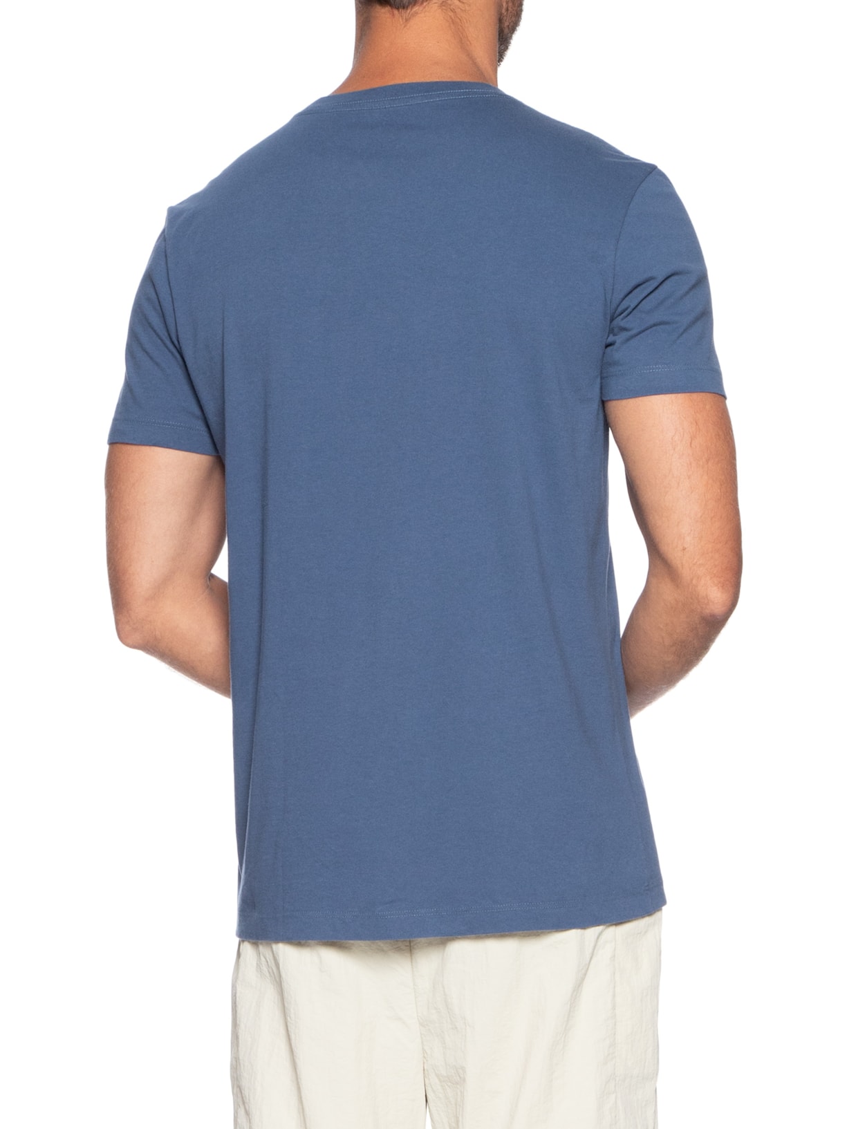 Camiseta Masculina Slim Vintage Surf Wax Mc Azul Osklen