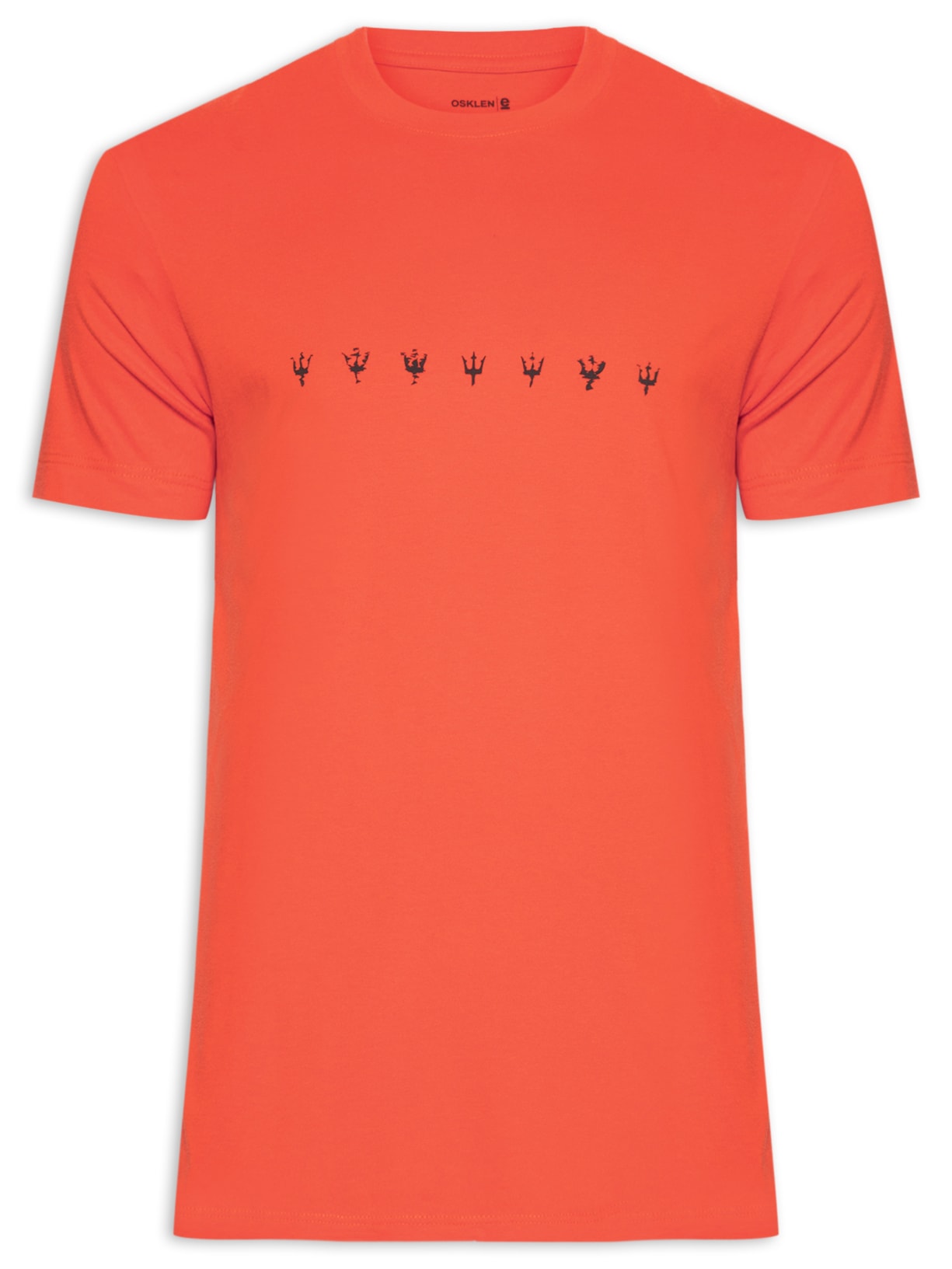 Camiseta Masculina Slim Vintage Underwater Manga Curta - Laranja