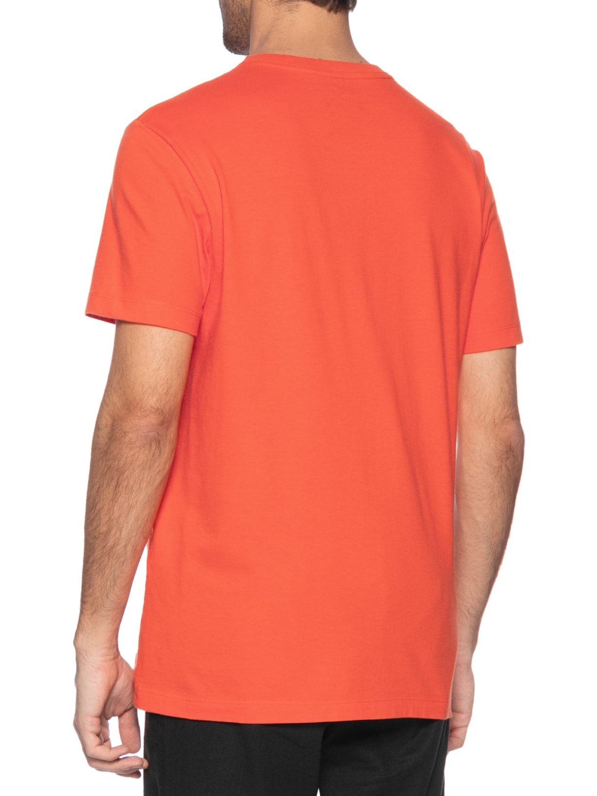 Camiseta Masculina Slim Vintage Underwater Manga Curta Laranja Osklen