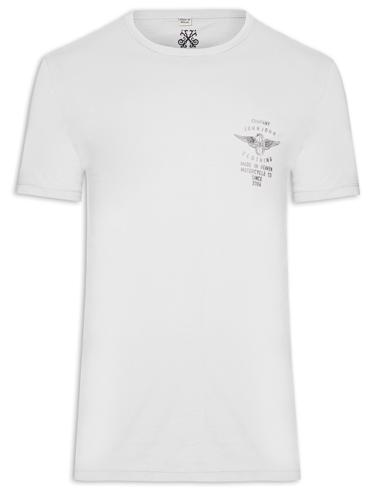 Camiseta Masculina Slim Wheel Flag - Cinza