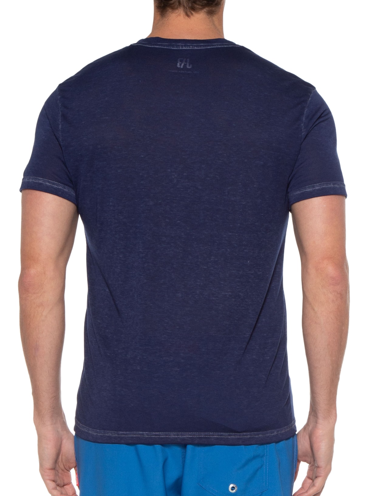 Camiseta Masculina Slub Azul Jab