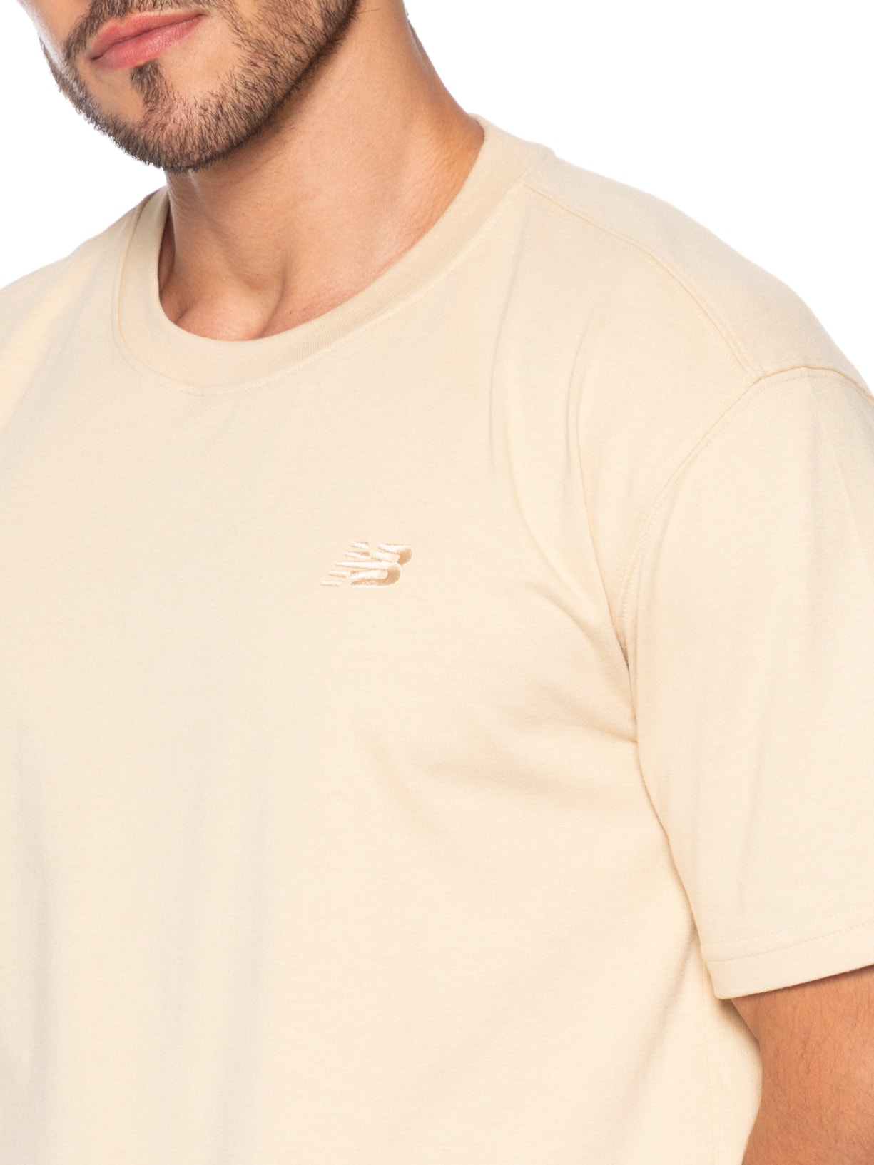 Camiseta Masculina Small Logo Marrom New Balance