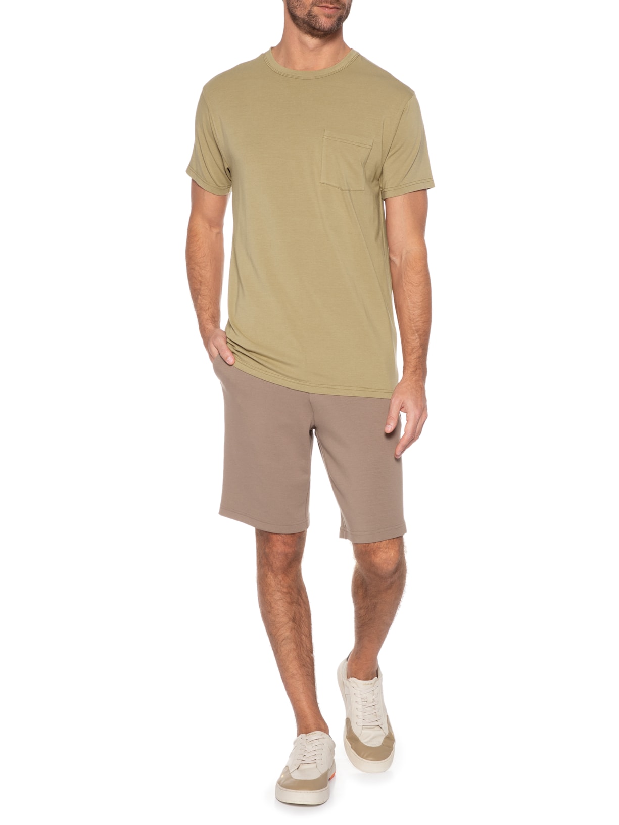 Camiseta Masculina Soft Comfort Americano Marrom Foxton