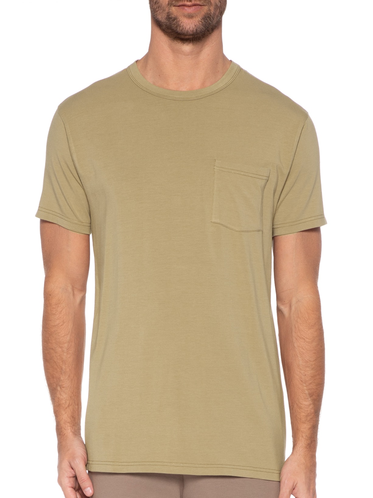 Camiseta Masculina Soft Comfort Americano Marrom Foxton