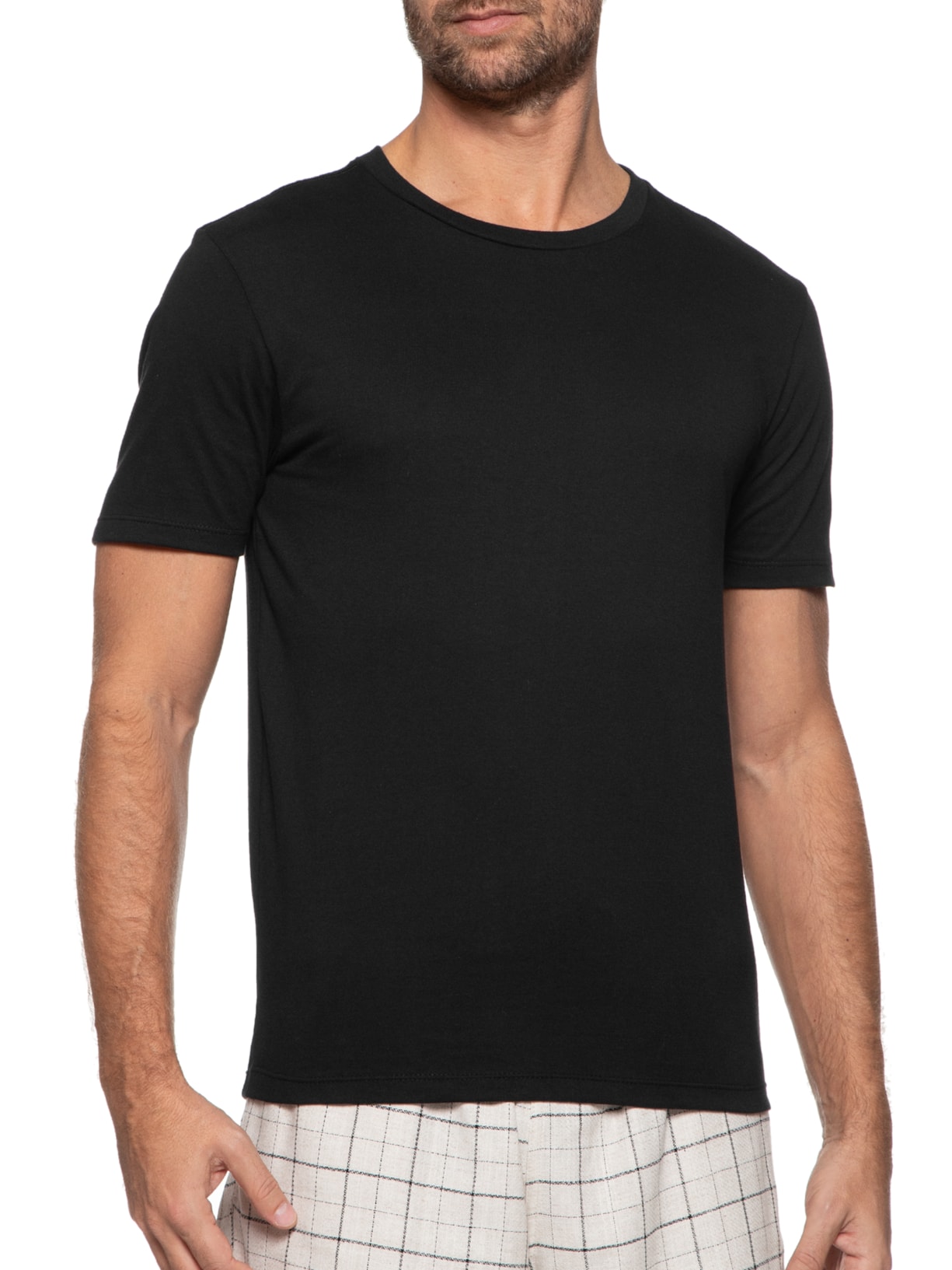Camiseta Masculina Soft Lisa Preto Barche