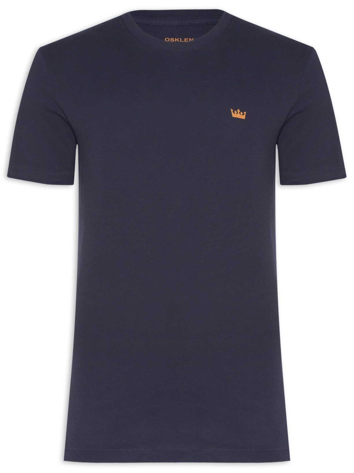 Camiseta Masculina Soft Used Gold Crown Manga Curta - Azul