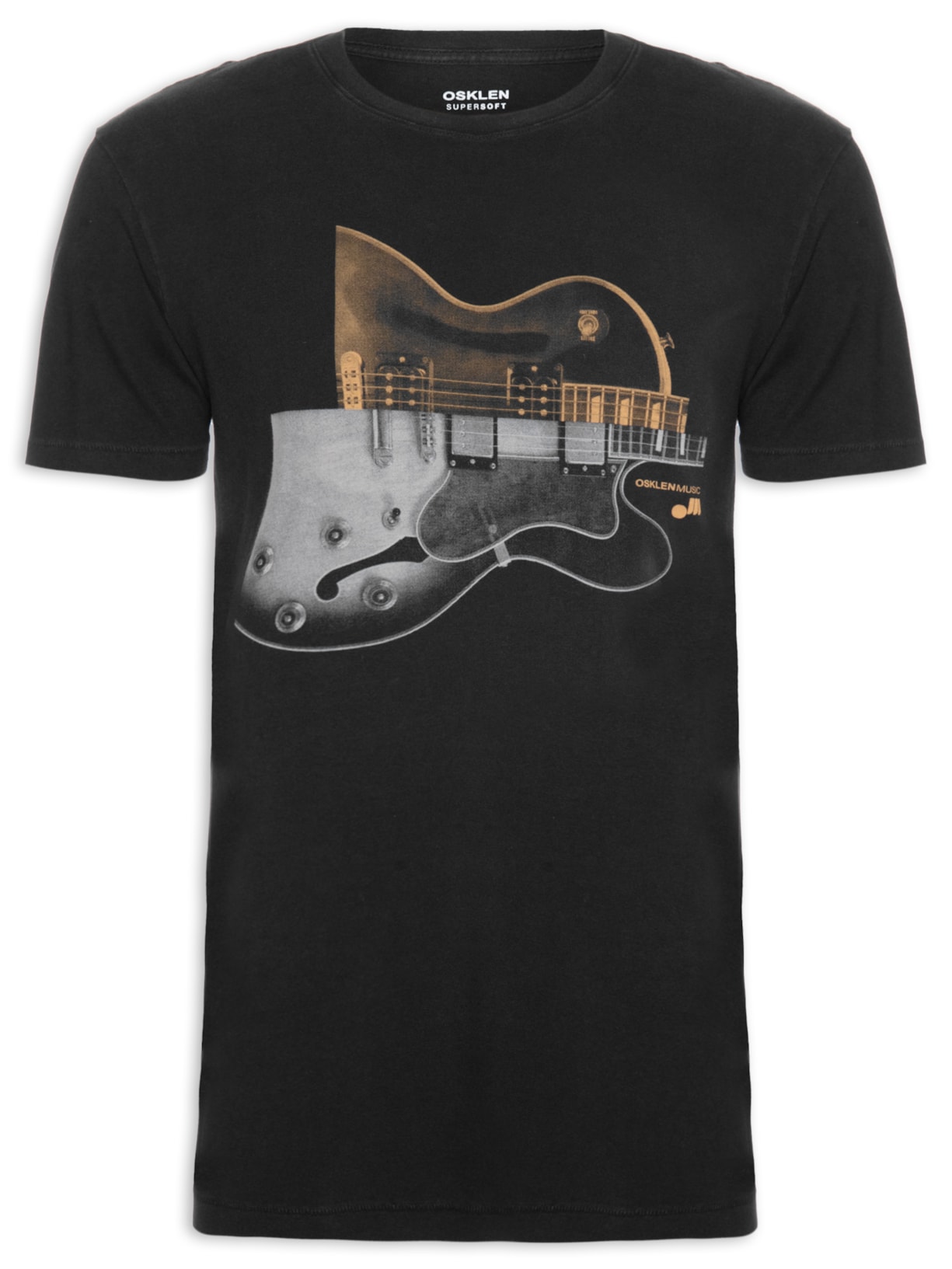 Camiseta Masculina Soft Used Guitars - Preto