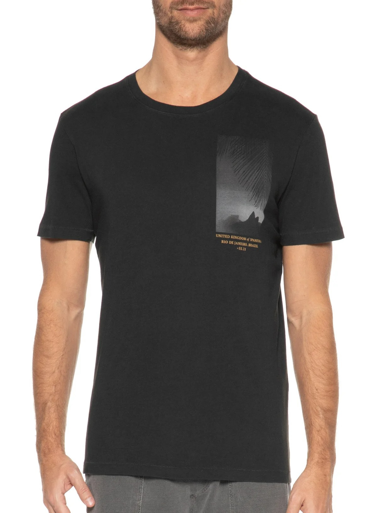 Camiseta Masculina Soft Used Uki Preto Osklen