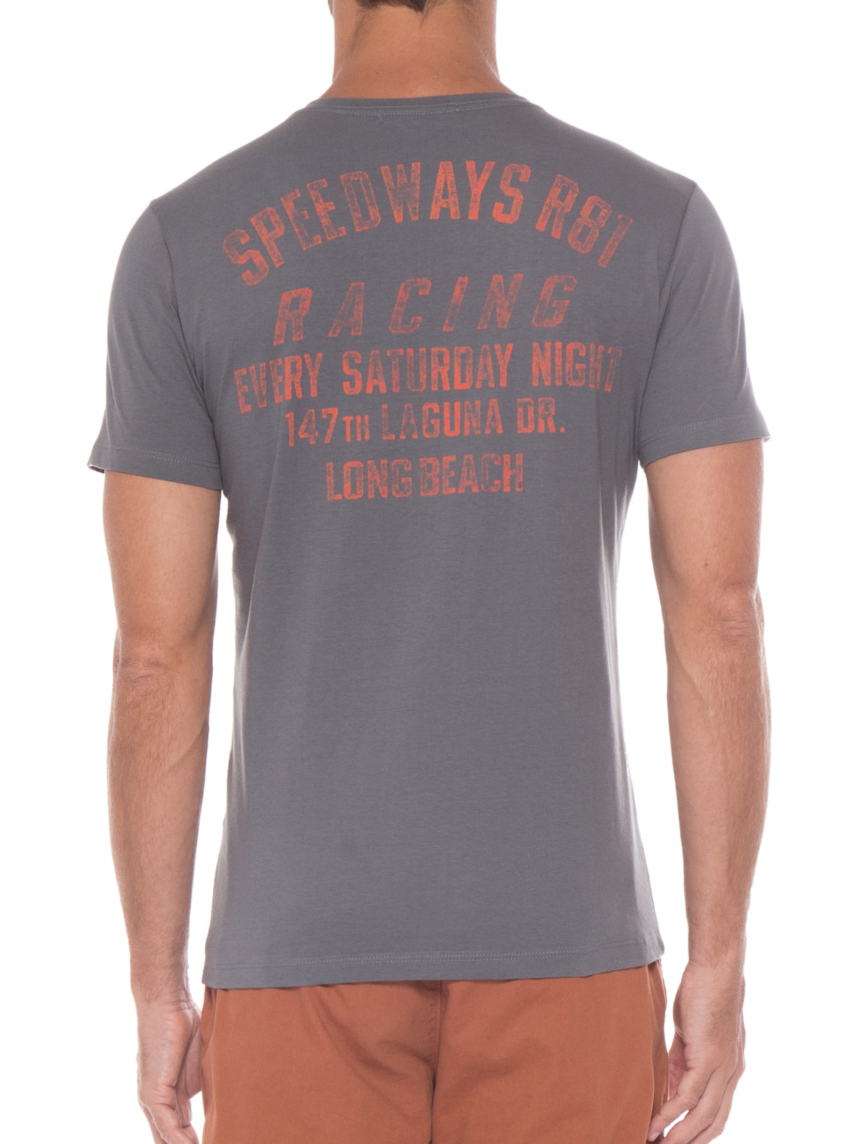 Camiseta Masculina Speedways R81 Cinza Replay