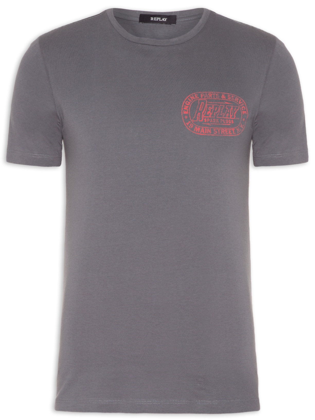 Camiseta Masculina Speedways R81 Cinza Replay