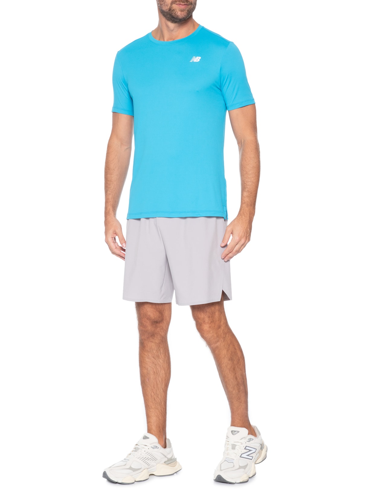 Camiseta Masculina Sport Essentials Azul New Balance