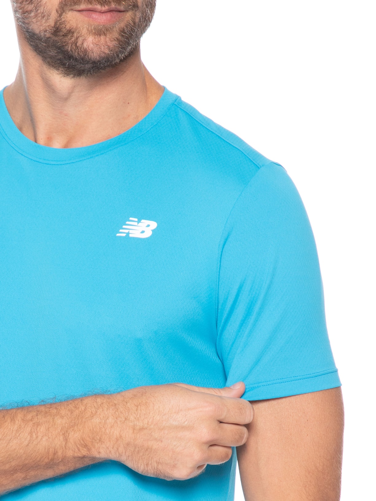 Camiseta Masculina Sport Essentials Azul New Balance