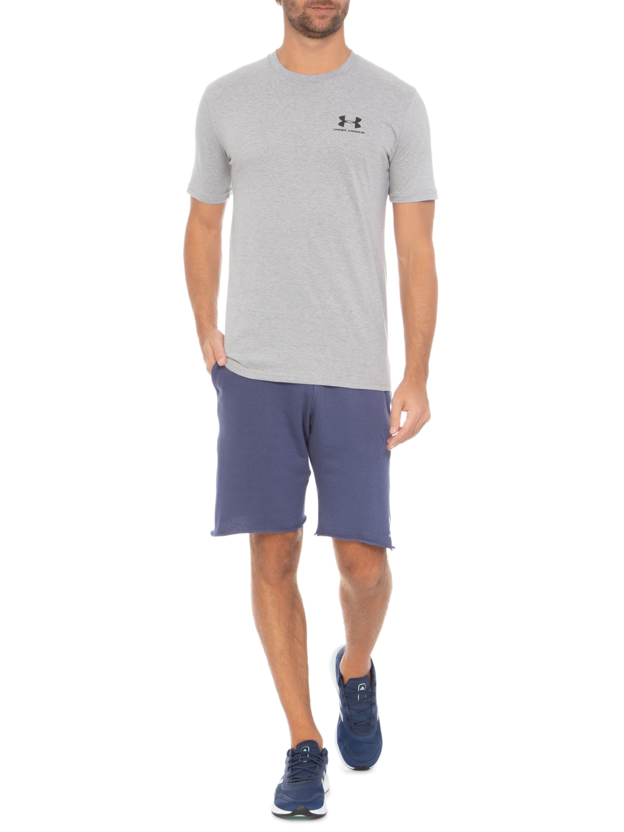 Camiseta Masculina Sportstyle Left Cinza  Under Armour