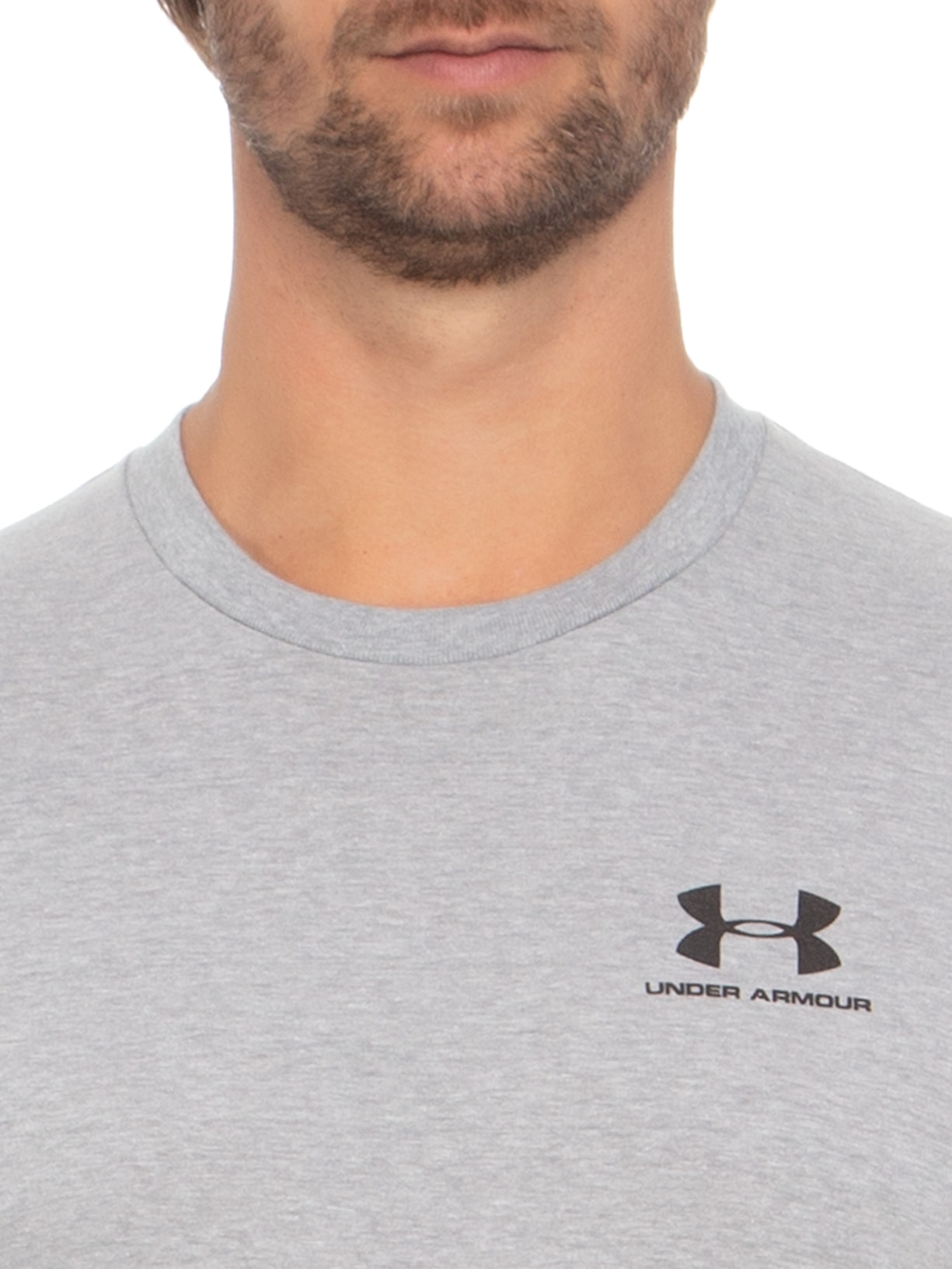 Camiseta Masculina Sportstyle Left Cinza  Under Armour